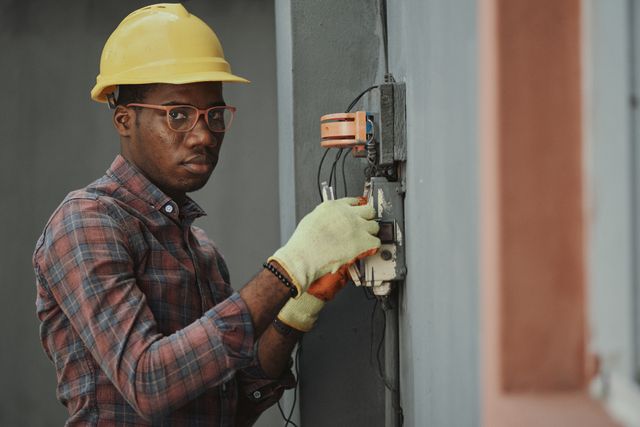 HVAC technician at work